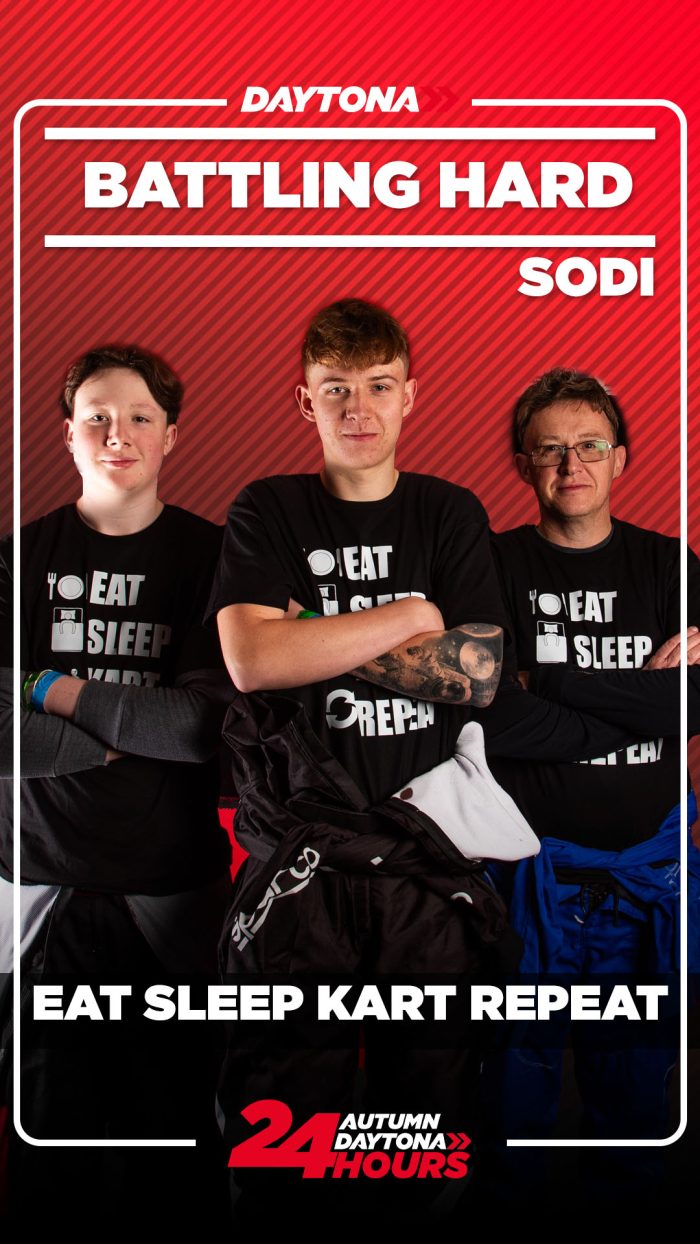 Eat sleep kart repeat battling hard